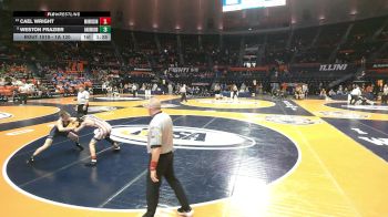 1A 120 lbs Champ. Round 1 - Weston Frazier, Fithian (Oakwood) vs Cael Wright, Morrison