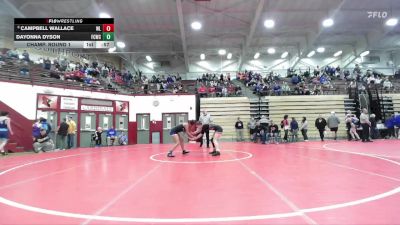 130 lbs Champ. Round 1 - Campbell Wallace, West Lafayette vs Dayonna Dyson, Franklin Central Wrestling Club