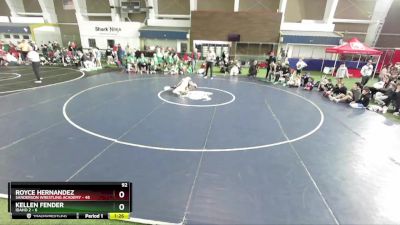 92 lbs Champ Round 1 (16 Team) - Royce Hernandez, Sanderson Wrestling Academy vs Kellen Fender, Idaho 2