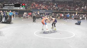 D 3 157 lbs Semifinal - Reece Campbell, St. Louis Catholic vs Jackson Carter, Rosepine