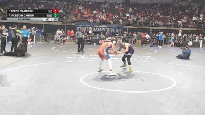 D 3 157 lbs Semifinal - Reece Campbell, St. Louis Catholic vs Jackson Carter, Rosepine