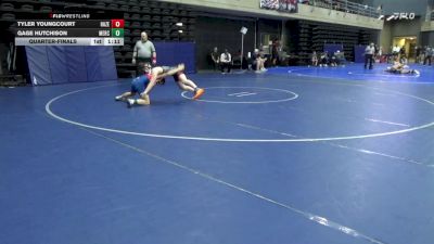 135 lbs Quarterfinal - Tyler Youngcourt, Hazelton vs Gage Hutchison, Mercersburg