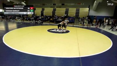 174 lbs Cons. Round 1 - Brayden McFetridge, Mount Union vs Nathan Barkley, St. Vincent College