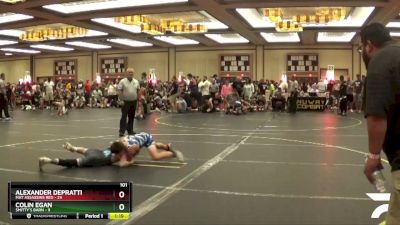 101 lbs Round 2 (6 Team) - Colin Egan, Smitty`s Barn vs Alexander Depratti, Mat Assassins Red