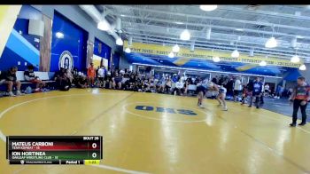 120 lbs Placement (16 Team) - Mateus Carboni, Team Kombat vs Ion Hortinea, Oakleaf Wrestling Club