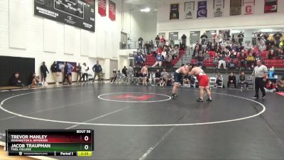 285 lbs 3rd Place Match - Trevor Manley, Washington & Jefferson vs Jacob Traupman, Thiel College