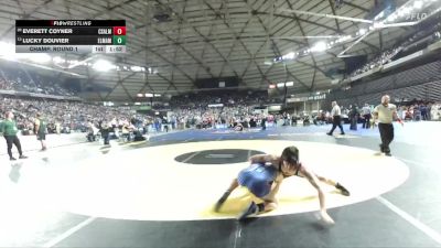 Boys 1A 165 lbs Champ. Round 1 - Lucky Douvier, Elma vs Everett Coyner, Columbia (White Salmon)