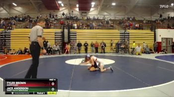 52-57 lbs Cons. Semi - Tyler Brown, North Posey vs Jace Anderson, WEBO Youth Wrestling