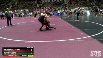 145 lbs Cons. Round 2 - Tyler (Jax) Cooper, Brookwood Jr-Sr vs Jeffrey Locke, McAdory High School