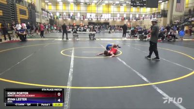 86 lbs 5th Place Match - Knox Porter, Sebolt Wrestling Academy vs Ryan Lester, Iowa