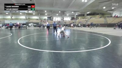 91 lbs Cons. Round 3 - Sadie Swisher, Higher Calling Wrestling vs Jaylee Ernest, Higher Calling Wrestling