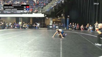 84 lbs Cons. Semis - Makai Steele, PSF Wrestling Academy vs Andrew Taussig, Greater Heights Wrestling