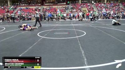 100 lbs Cons. Round 2 - Fabian Merjil, Garden City Wrestling Club vs Braxton Cranmer, Valley Center Wrestling