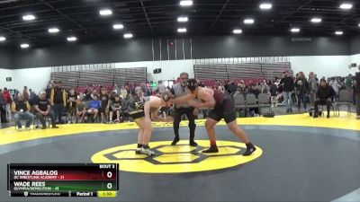 209 lbs Quarterfinals (8 Team) - Wade Rees, Olympia/Demolition vs Vince Agbalog, DC Wrestling Academy