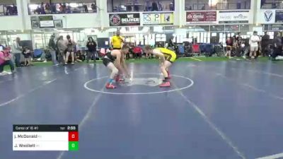 E-146 lbs Consi Of 16 #1 - Jacob McDonald, KY vs Jeffery Woollett, MI