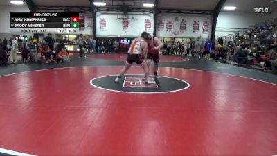 285 lbs Cons. Round 2 - Brody Minster, Mediapolis vs Joey Humphries, Mackinaw