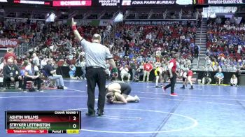 2A-215 lbs Champ. Round 1 - Ashtin Willms, Clarion-Goldfield-Dows vs Stryker Lettington, Eddyville-Blakesburg-Fremont