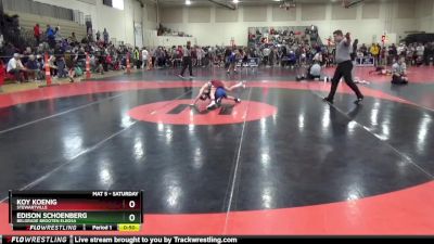 55 lbs Champ. Round 1 - Edison Schoenberg, Belgrade Brooten Elrosa vs Koy Koenig, Stewartville