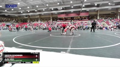 95 lbs Quarterfinal - Alex Hall, Greater Heights Wrestling vs Jaydyn Schommer, Nebraska Boyz