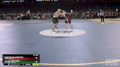 D4-285 lbs Cons. Round 2 - Caleb Gepford, Pine River Area HS vs Sawyer Blaszczyk, Charlevoix HS