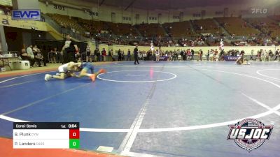 92 lbs Consolation - Braxton Plunk, Coweta Tiger Wrestling vs Parker Landers, Carroll Wrestling Club