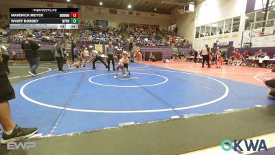 46 lbs Consi Of 16 #2 - Maverick Meyer, Skiatook Youth Wrestling vs Wyatt Dorsey, Mannford Pirate Youth Wrestling
