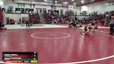 285 lbs Cons. Semi - Crhis Carroll, Fulton (H.S.) vs Keegan Rushford, Midland