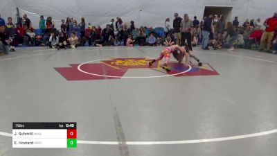 75 lbs Round Of 16 - Jake Schmitt, Mineral Wells vs Elijah Howard, Orrtanna