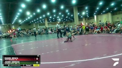 75 lbs Quarters & Wb (16 Team) - Daniel Benca, Team Arkansas vs Asher Abidean, Alabama Elite - Red