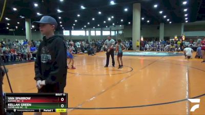 55 lbs Quarters & Wb (16 Team) - Kellan Green, Cleveland WC vs Van Sparrow, Elevate WC