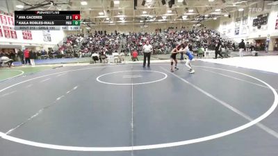 Girls 100 lbs Quarterfinal - Ava Caceres, Santa Teresa Girls vs Kaila Robles-Rials, Presentation&nbsp;Girls