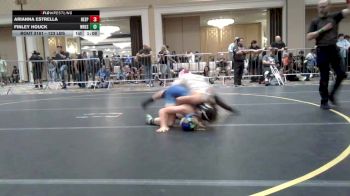 123 lbs Quarterfinal - Arianna Estrella, Hesperia HS vs Finley Houck, Wrestling Rhinos (WA)