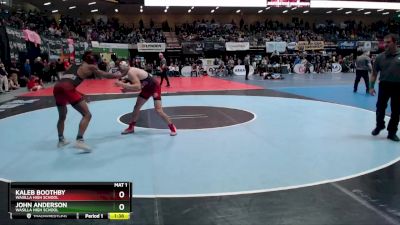 160 lbs Champ. Round 1 - KALEB BOOTHBY, Wasilla High School vs JOHN ANDERSON, Wasilla High School