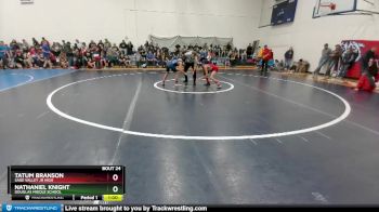 100 lbs Champ. Round 1 - Nathaniel Knight, Douglas Middle School vs Tatum Branson, Sage Valley Jr High