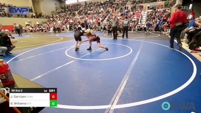 100 lbs Rr Rnd 3 - Jace Garrison, Verdigris Youth Wrestling vs Brooks Williams, Tulsa Blue T Panthers