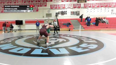 285 lbs Consi Of 8 #2 - Oliver Yasharian, North Country vs Nathan Allaire, Colchester