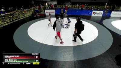 62 lbs Quarterfinal - Kara Martinez, TUFF KIDZ vs Zoe Thomas, Peterson Grapplers Wrestling Club