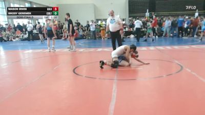 93 lbs Semifinal - Mason Irwin, All I See Is Gold Academy - MSC vs Brody Geremek, Estebuilt WC - MSC