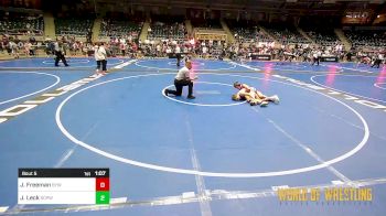 108 lbs Round Of 32 - Javon Freeman, Bristow Youth Wrestling vs Johnny Leck, South Central Punisher Wrestling Club