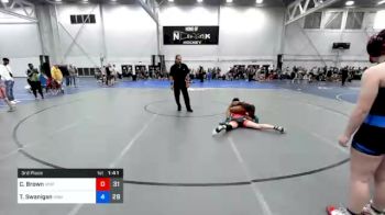 134 lbs 3rd Place - Camryn Brown, Misfits Live Wire vs Tyler Swanigan, Midwest Black Mambas Team 2