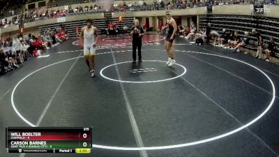 215 lbs Round 2 (4 Team) - Carson Barnes, Saint Pius X (Kansas City) vs Will Boelter, Chatfield