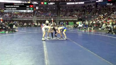 1A-132 lbs Champ. Round 1 - Braylon Peters, Westwood, Sloan vs Calvin Smith, Columbus Catholic