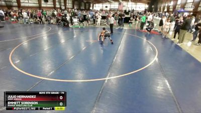 74 lbs Cons. Round 2 - Julio Hernandez, West Jordan vs Emmett Sorenson, Ravage Wrestling Club