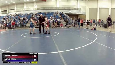 114 lbs Champ. Round 1 - Wesley Honiss, MI vs Dayne Odum, IN