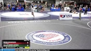 113 lbs Cons. Round 3 - Balam David Letona, Live Oak Wrestling Club SC vs Devin Dimapasoc, California