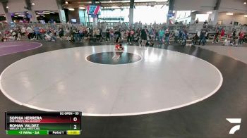 55 lbs Semifinal - Sophia Herrera, ONE Wrestling Academy vs Roman Valdez, Wesley Club Wrestling