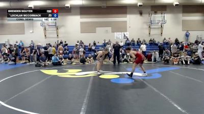 144 lbs Cons. Semis - Brenden Nguyen, Fighting Squirrels Wrestling Club vs Lochlan McCormack, Jimenez Trained Academy
