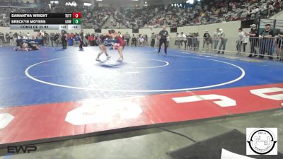 120 lbs Consi Of 32 #2 - Samantha Wright, Tuttle vs Breckyn Moyers, Lone Grove