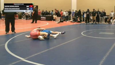 132 lbs Champ. Rd Of 64 - Gavin Donaldson, Southside vs Evan Kaliakoudas, Headhunters Wrestling Club