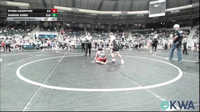 120 lbs Quarterfinal - Ryken Crawford, Owasso Takedown Club vs Karson Jones, Claremore Wrestling Club